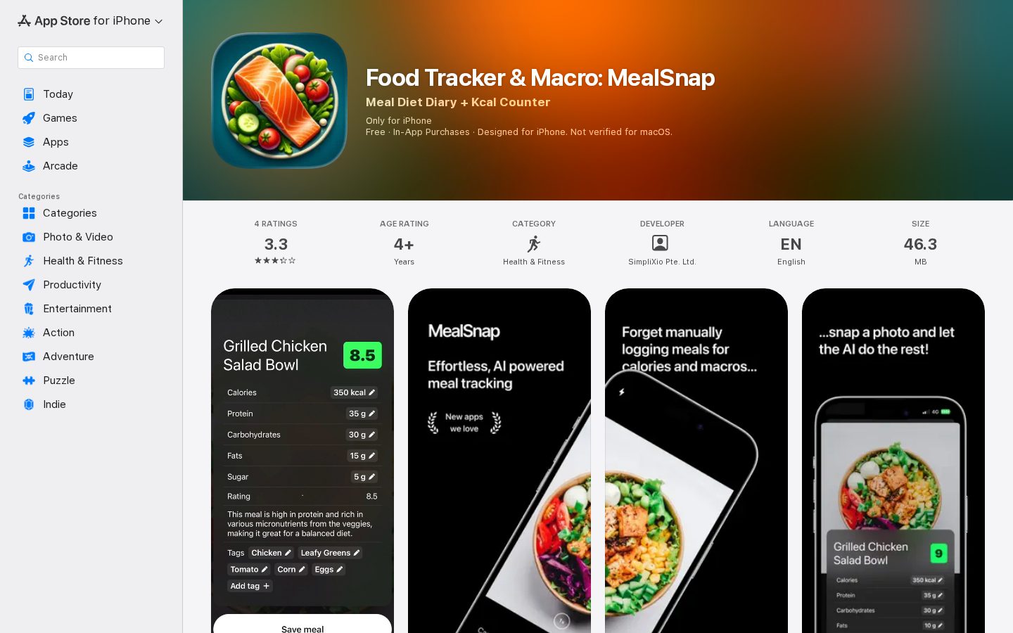 MealSnap Health Tracker Homepage
