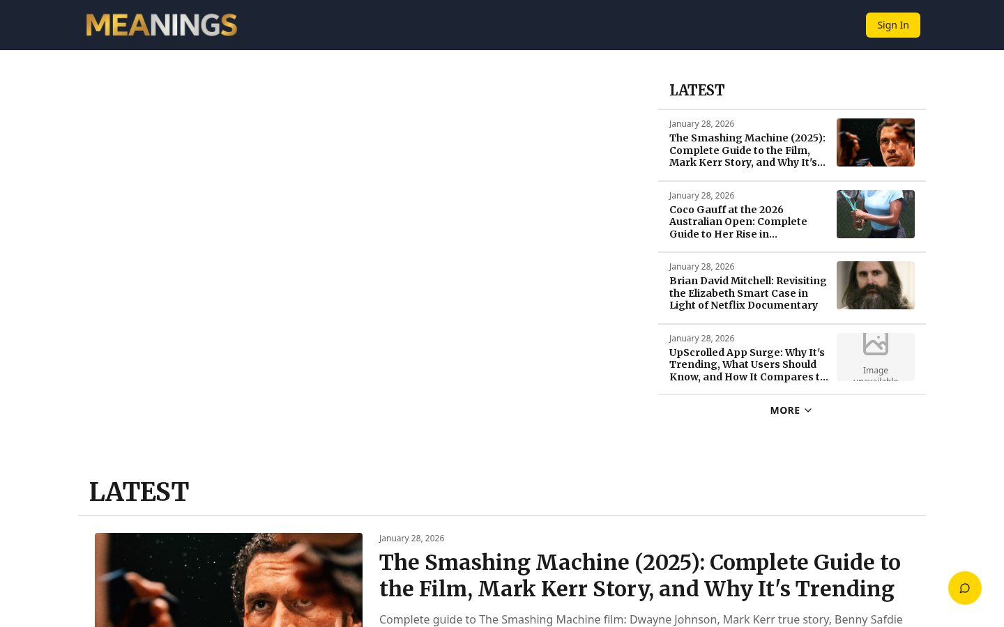 MEANINGS Homepage