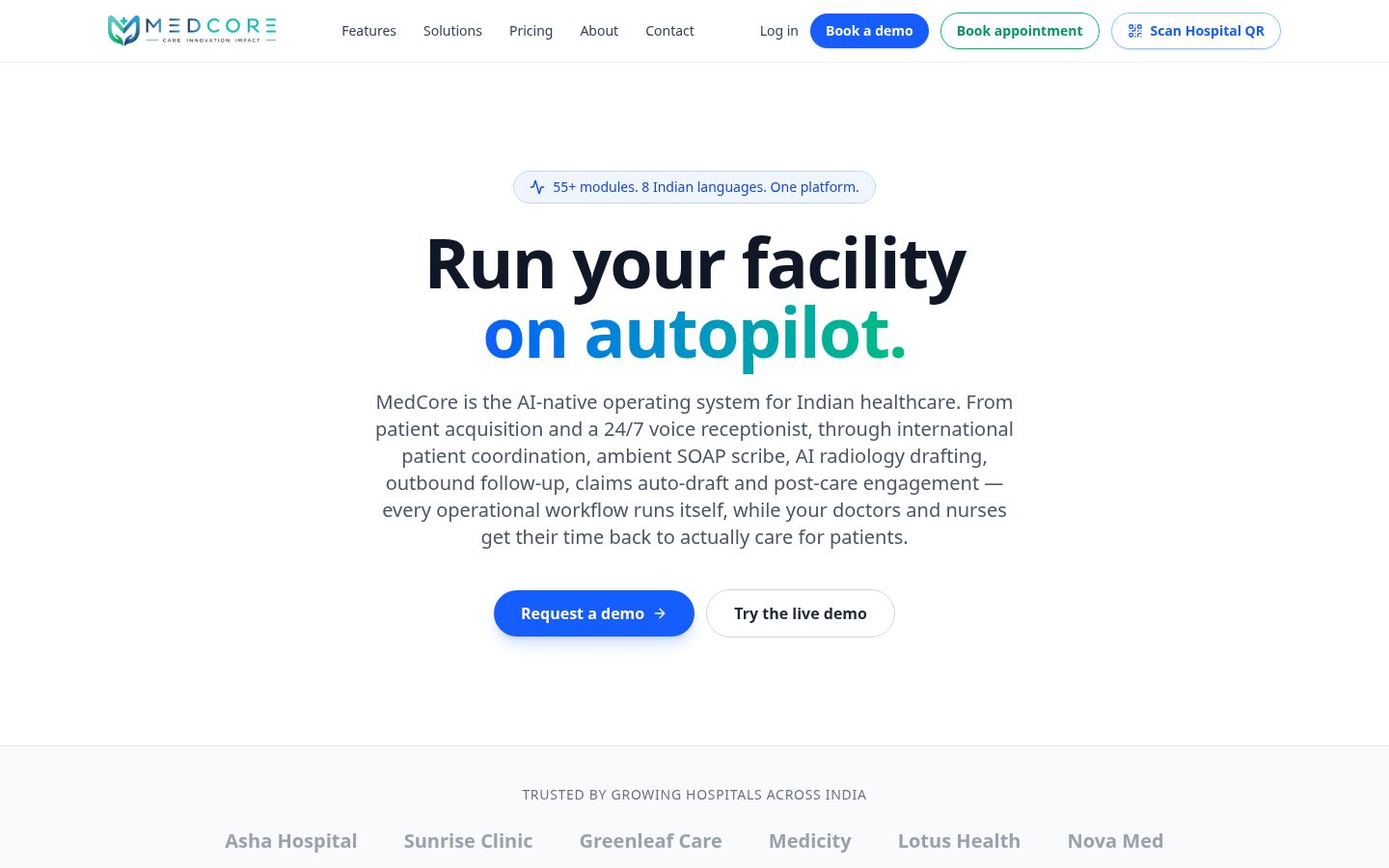 Medcore Homepage