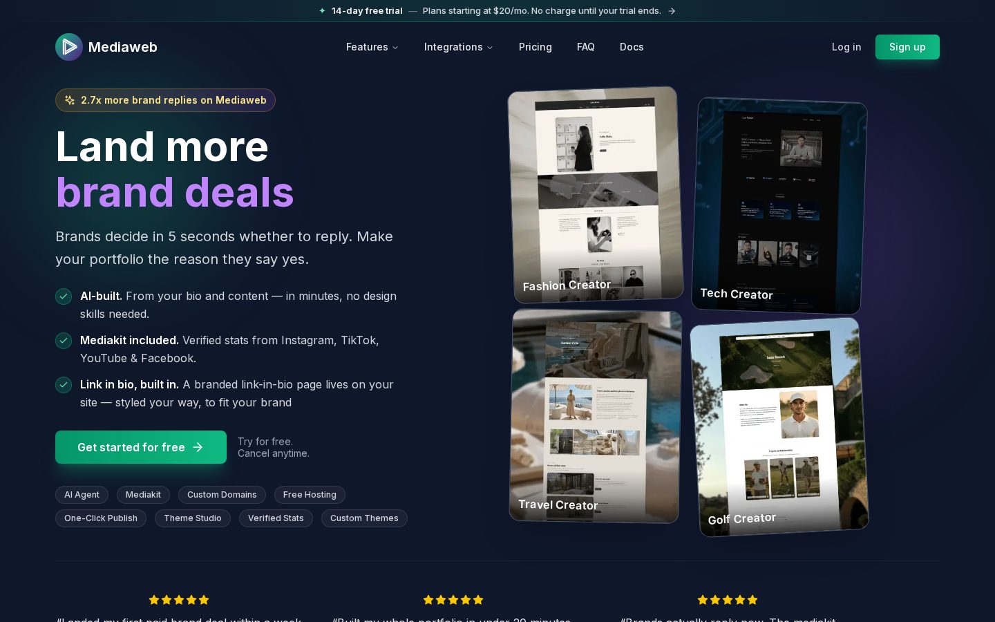 Mediaweb Homepage