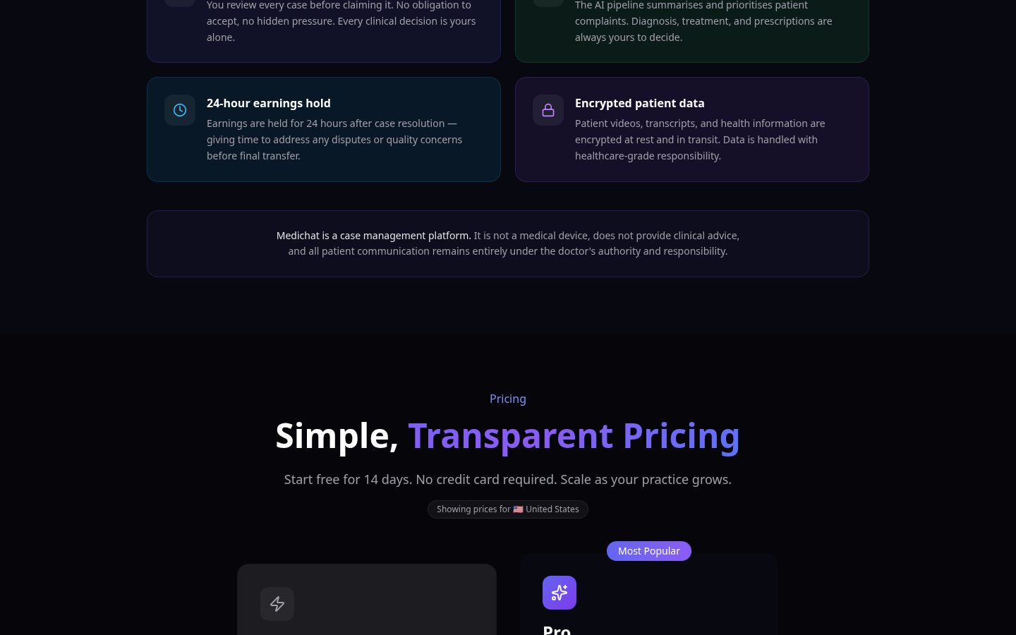 Medichat Pricing