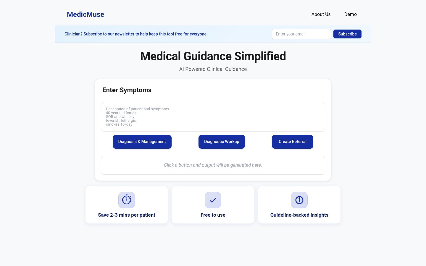 MedicMuse Homepage