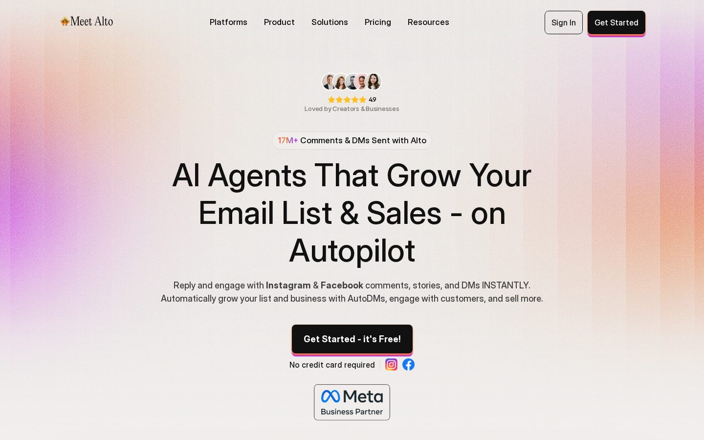Meet Alto AI Homepage