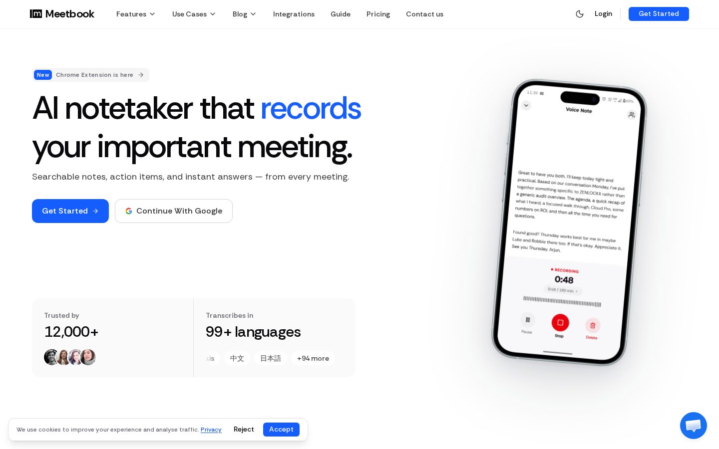 Meetbook Homepage