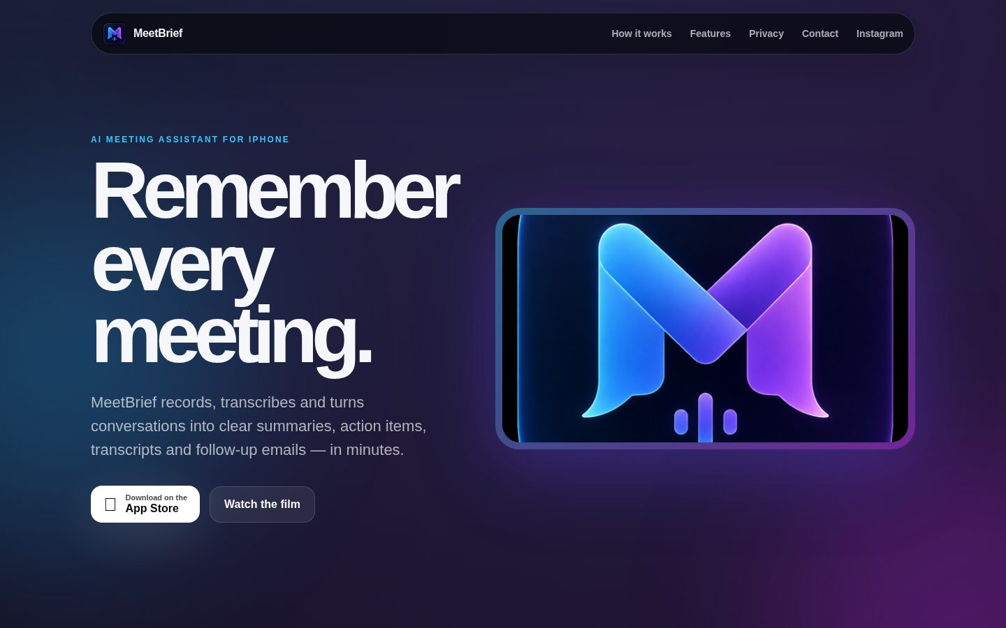 MeetBrief Homepage