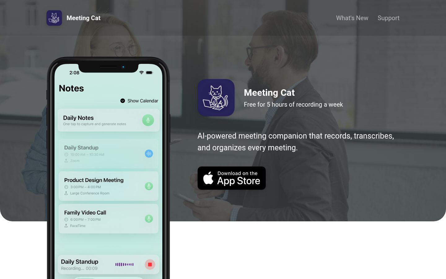 Meeting Cat Homepage