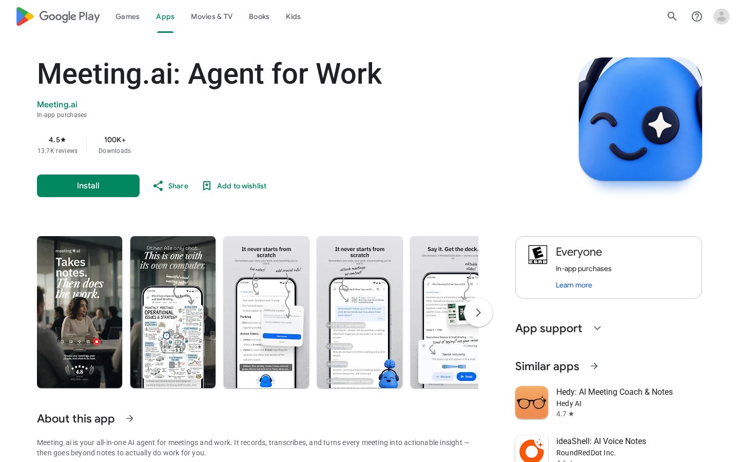 Meeting.ai Homepage