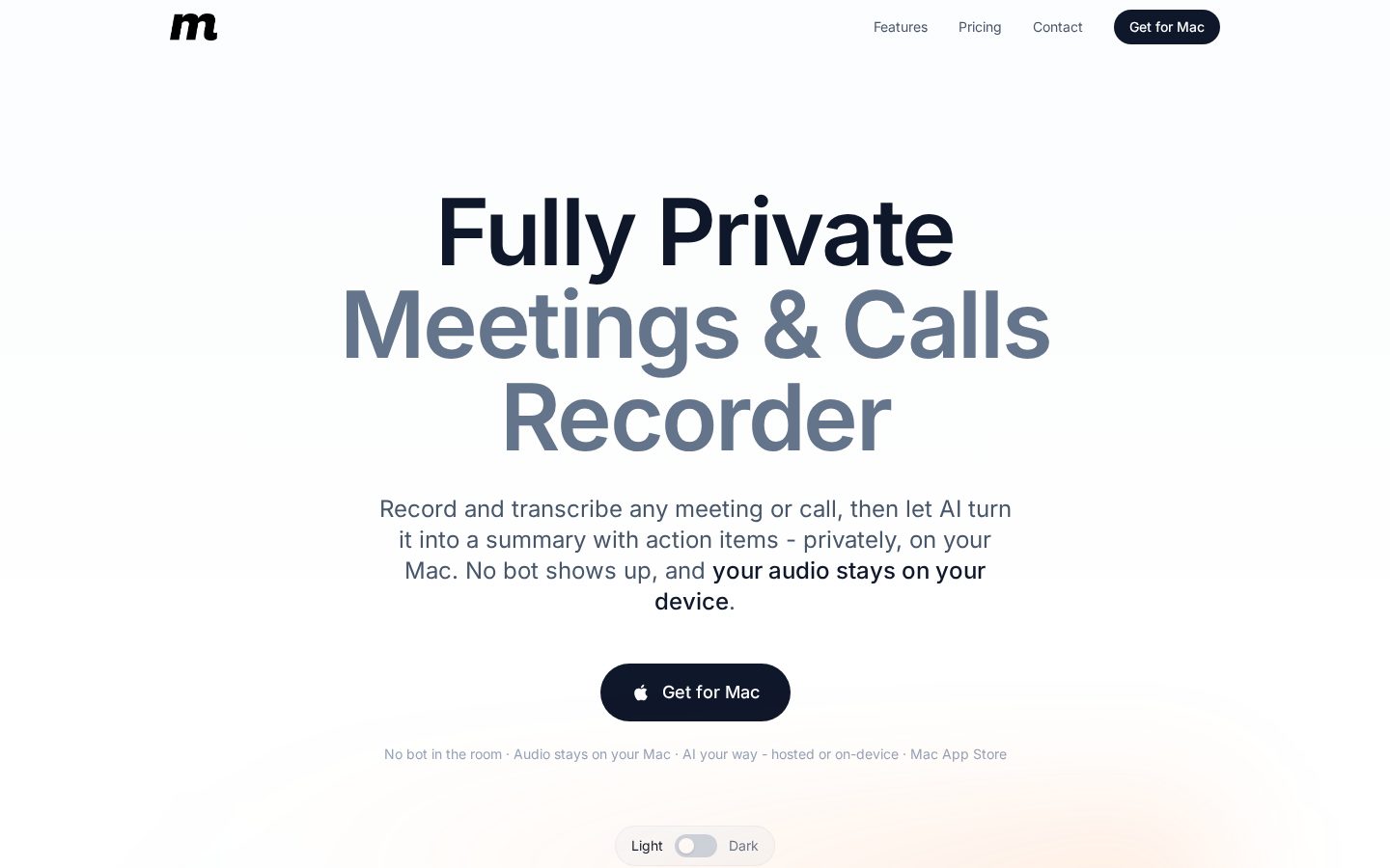MeetingMemo for Mac Homepage