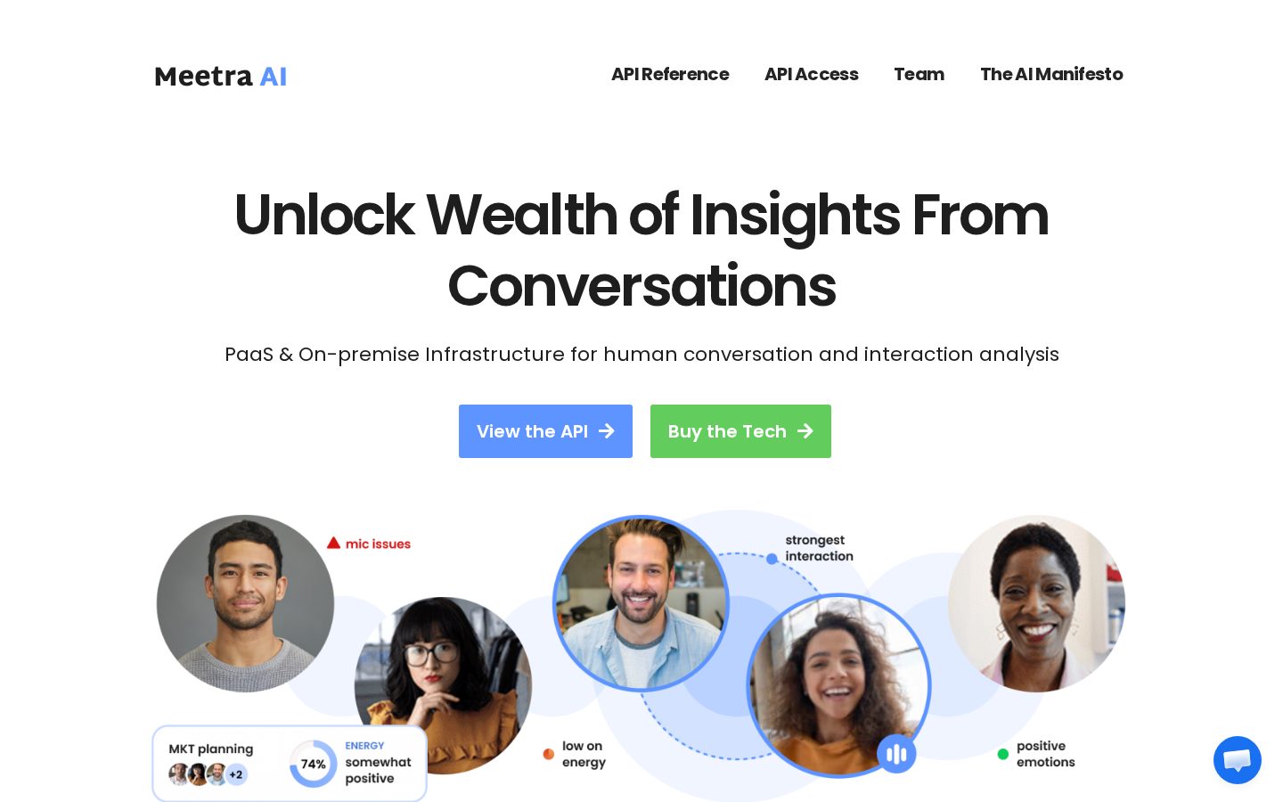 Meetra AI Homepage