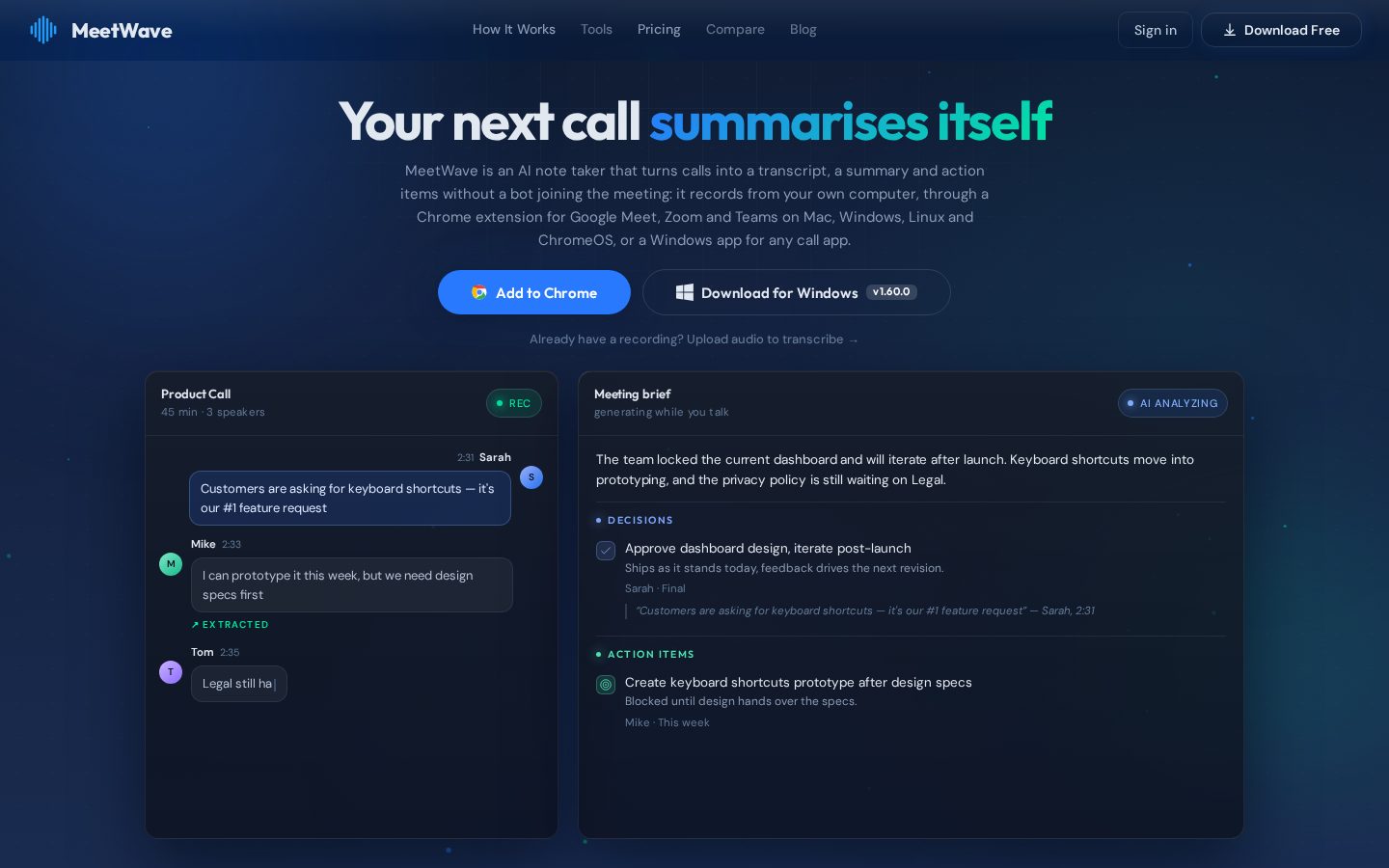 MeetWave Homepage