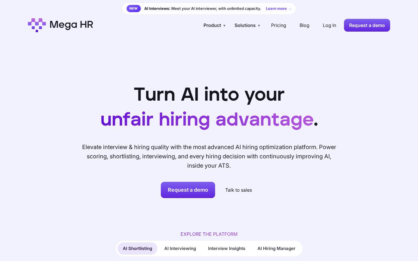 Mega HR Homepage