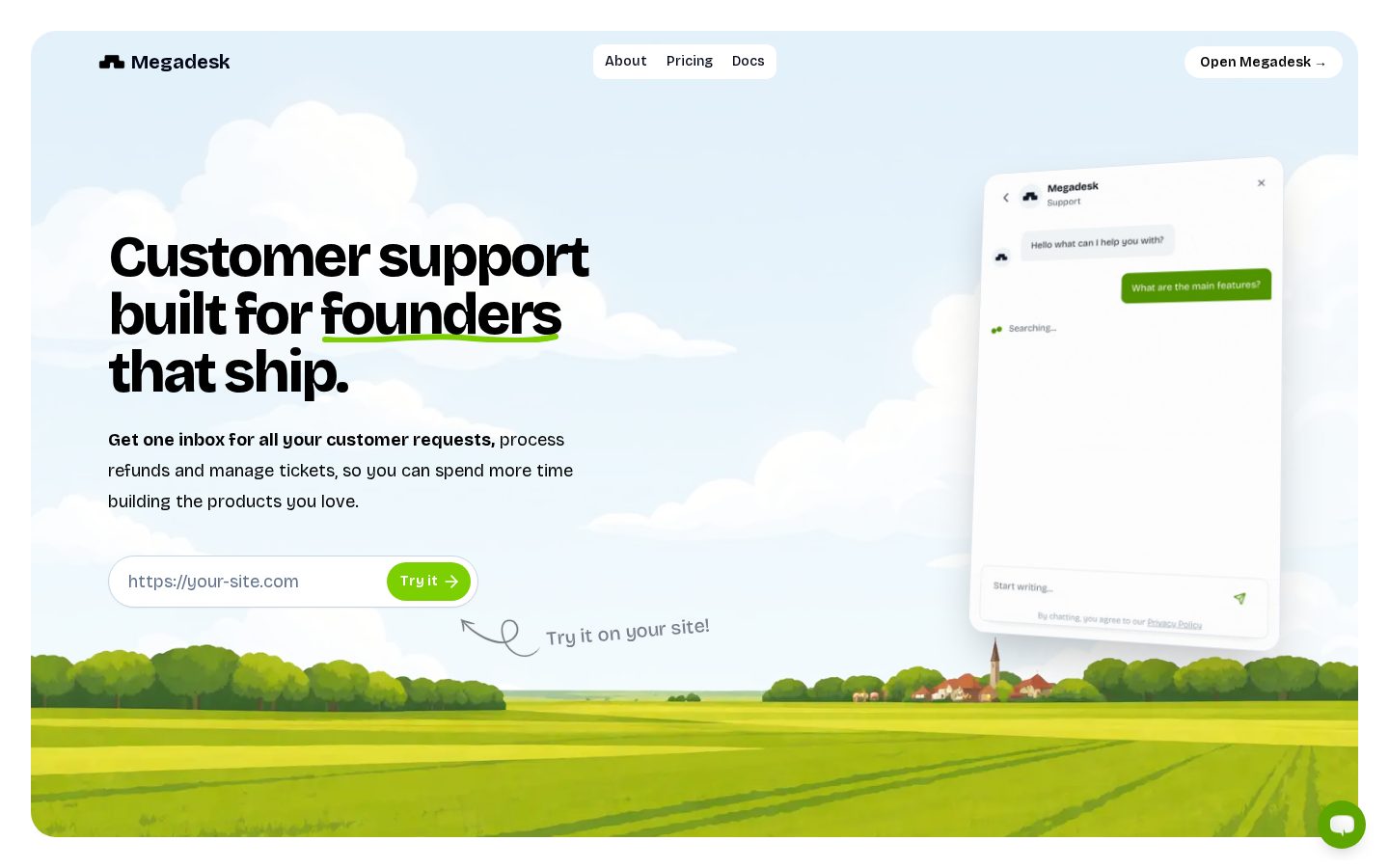 Megadesk Homepage