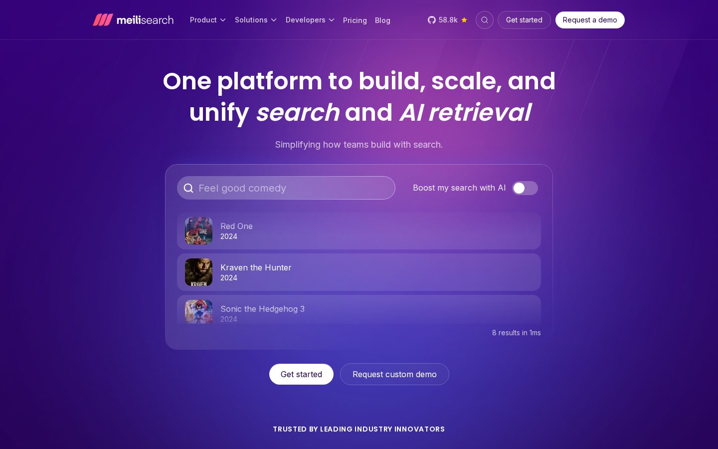 Meilisearch Chat Homepage