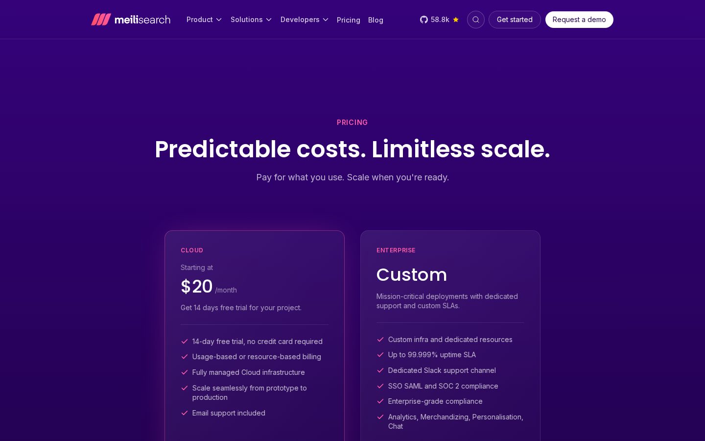 Meilisearch Chat Pricing