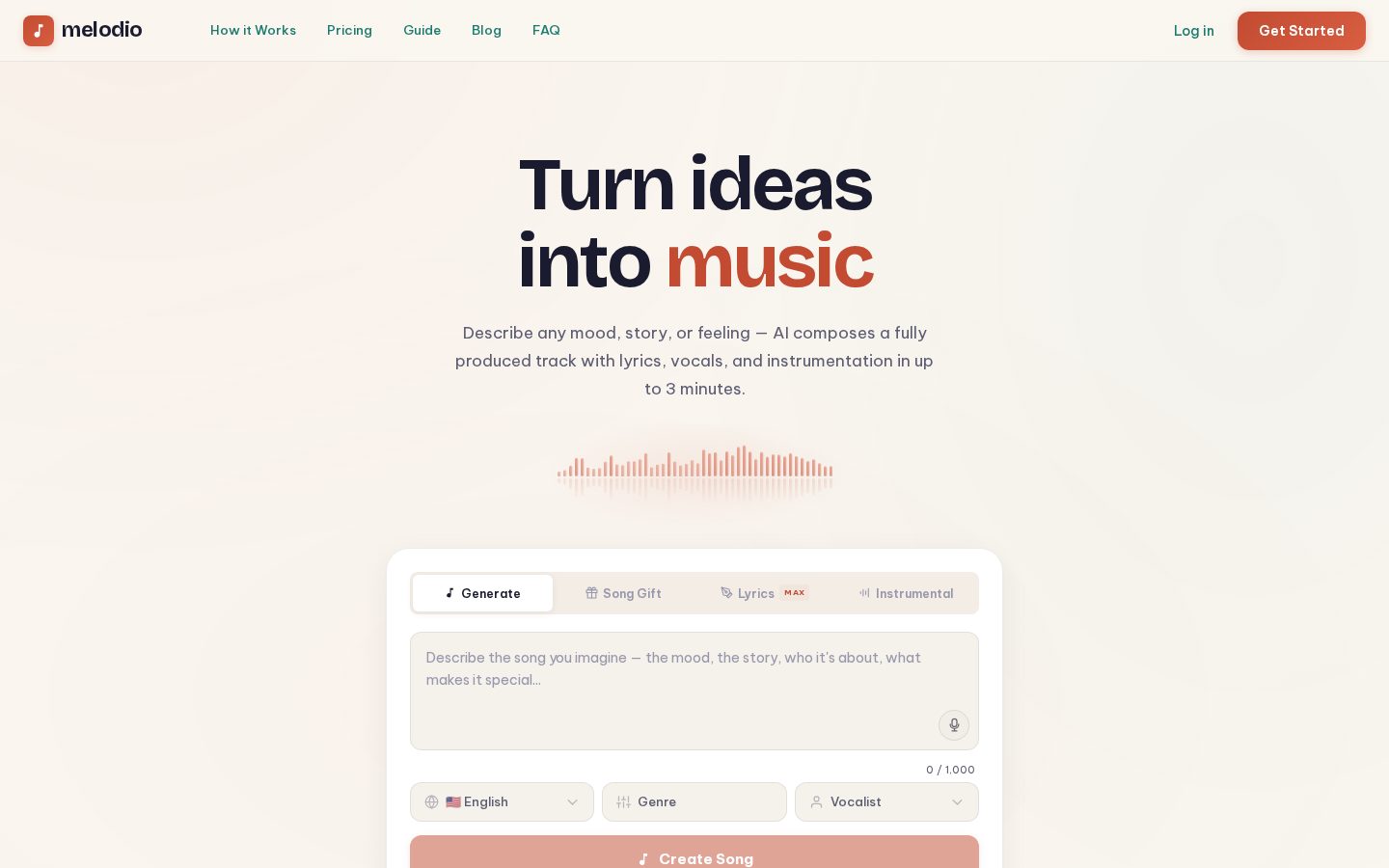Melodio Homepage