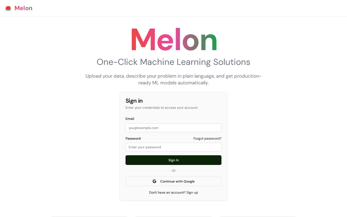 Melon Homepage