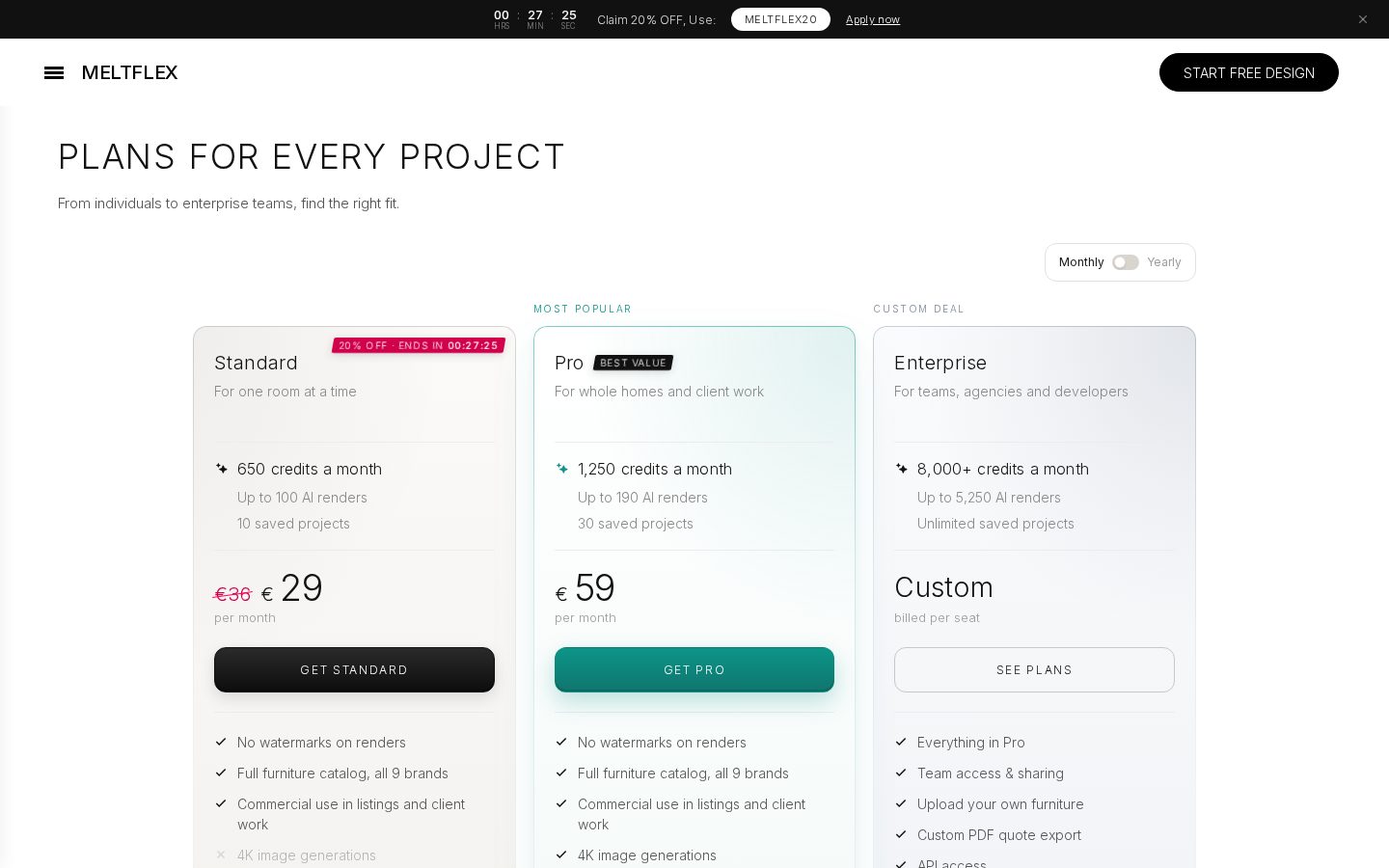 MeltFlex Pricing