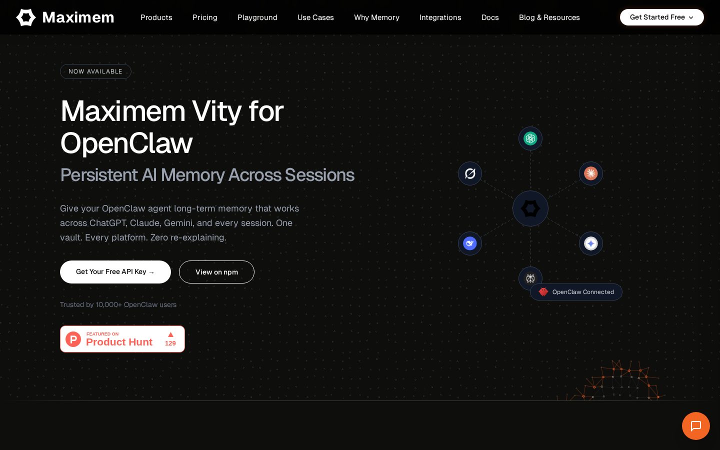 MemoryPlugin for OpenClaw Homepage