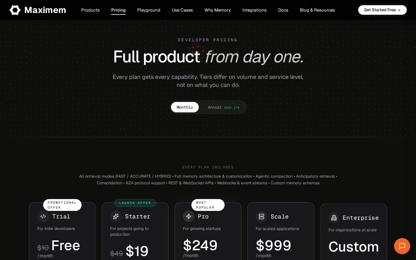 MemoryPlugin for OpenClaw Pricing