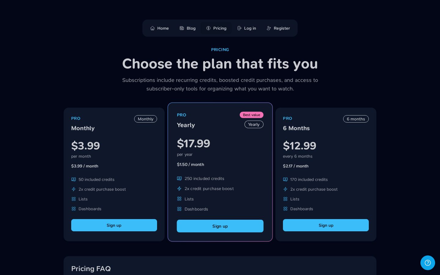Memovee Pricing