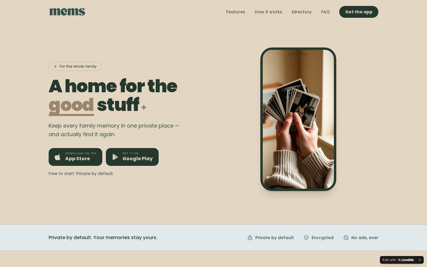 Mems Ai Homepage