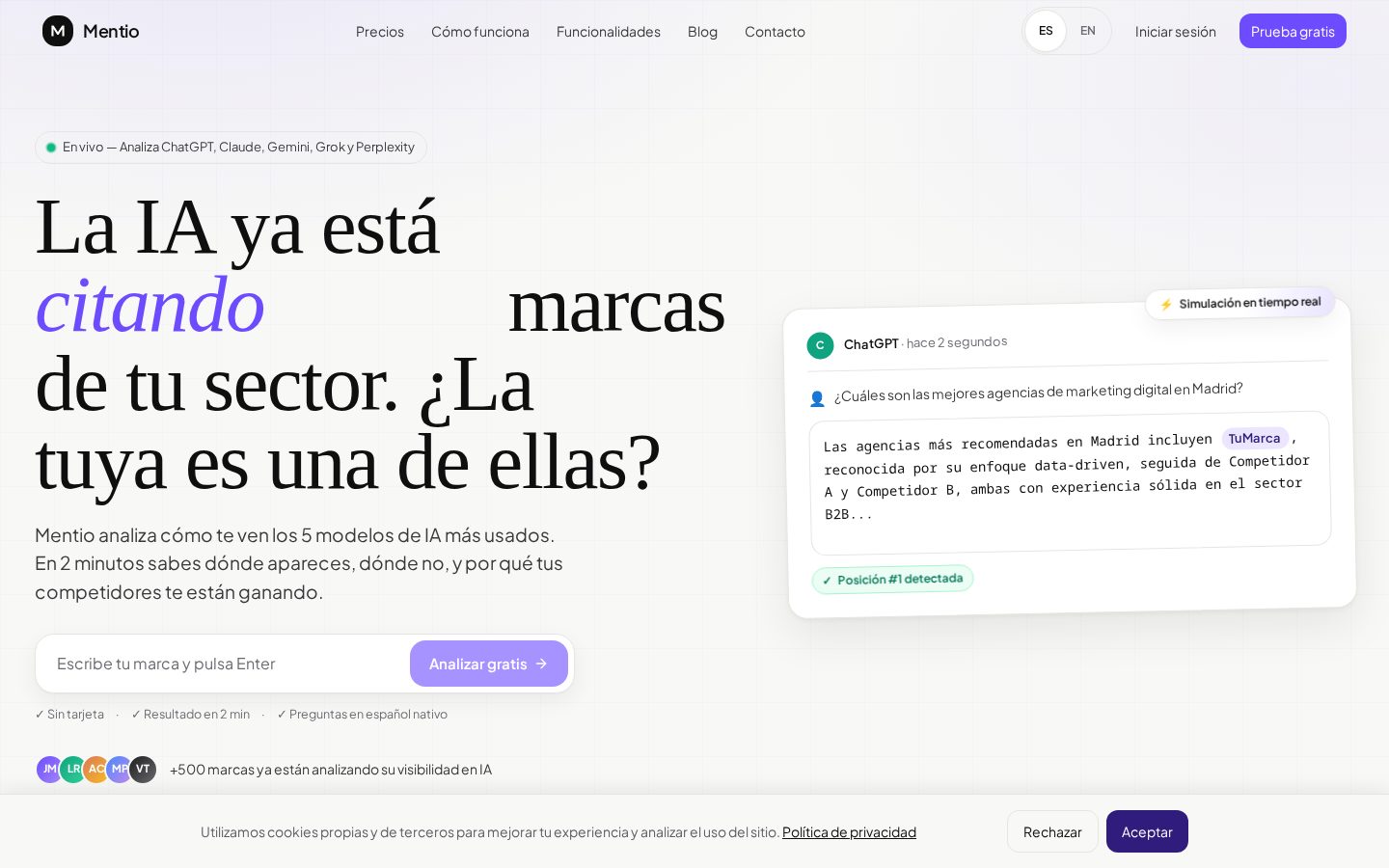 Mentio Homepage