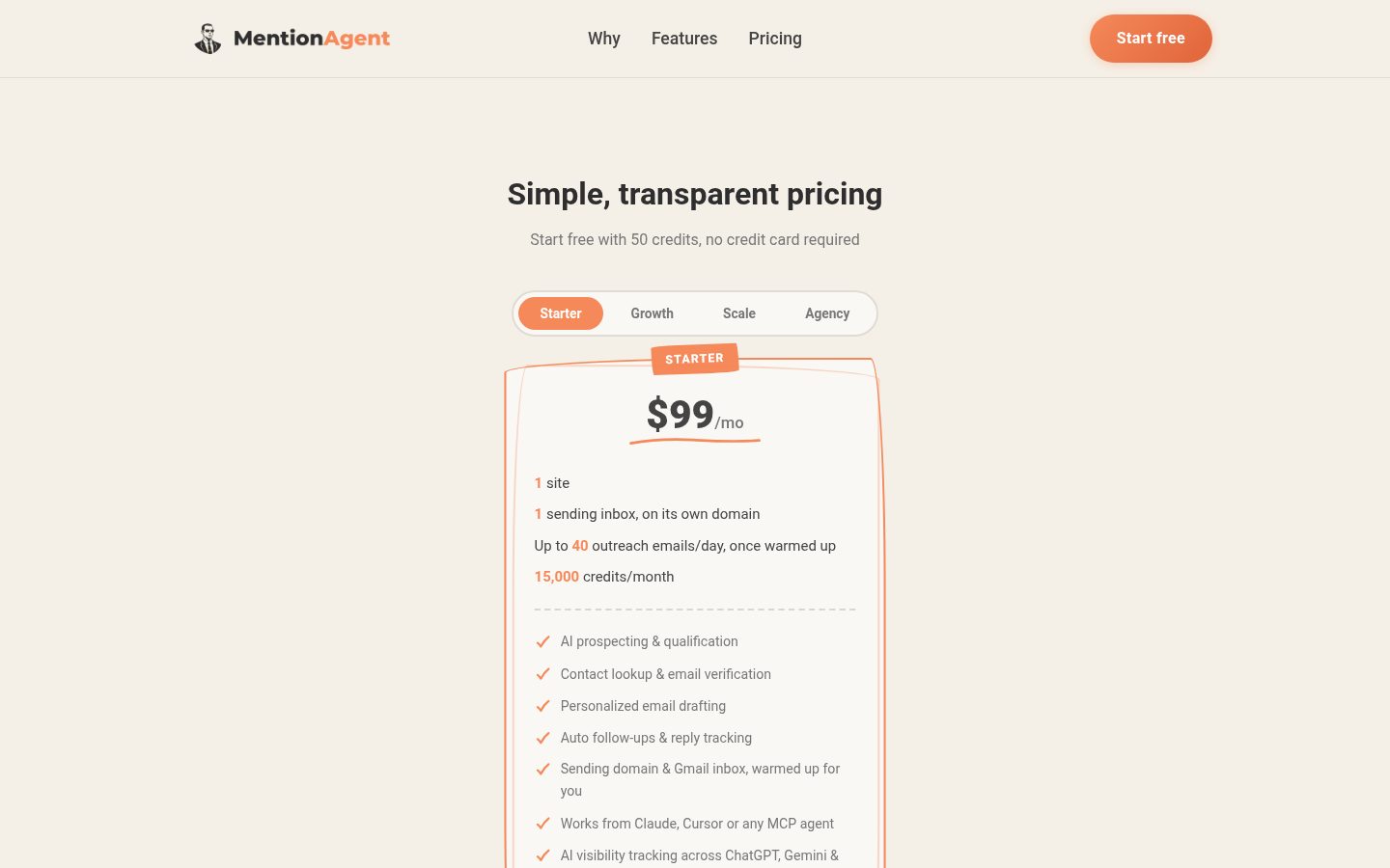 MentionAgent Pricing