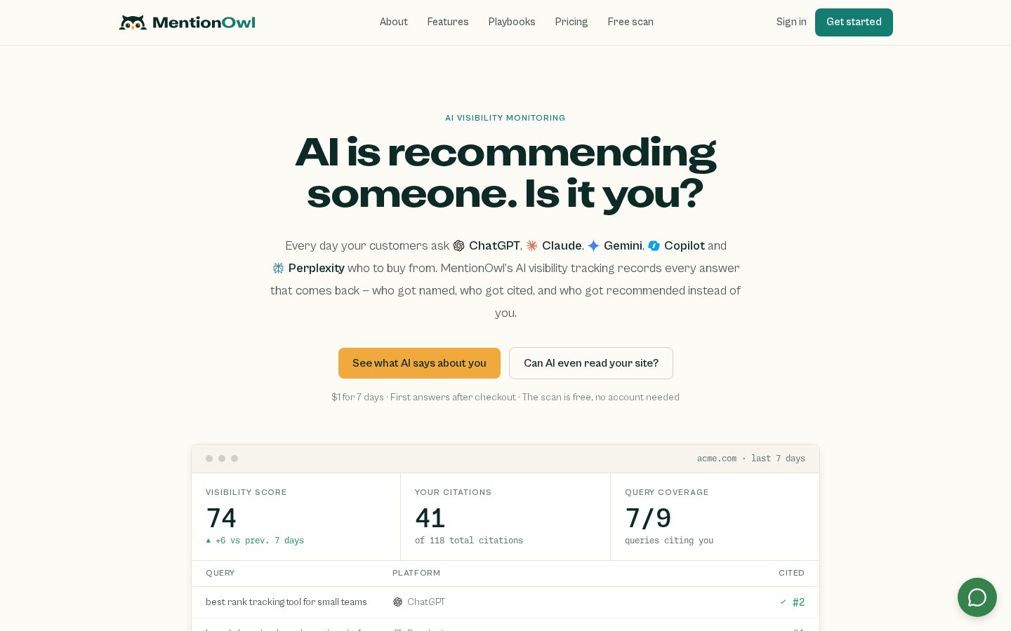 MentionOwl Homepage