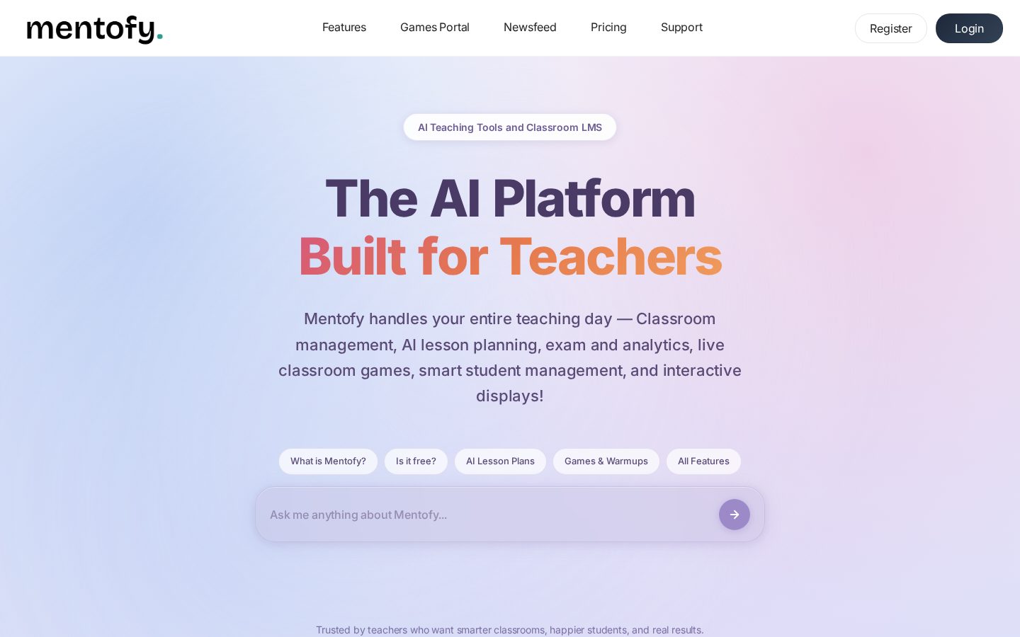 Mentofy Homepage