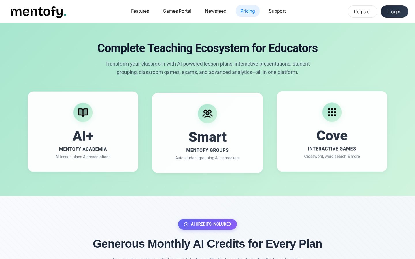 Mentofy Pricing