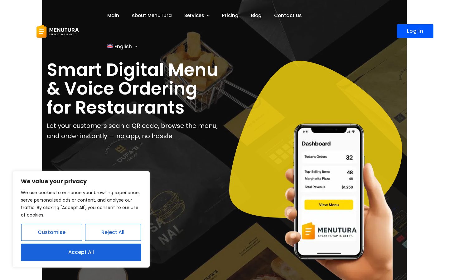MenuTura Homepage