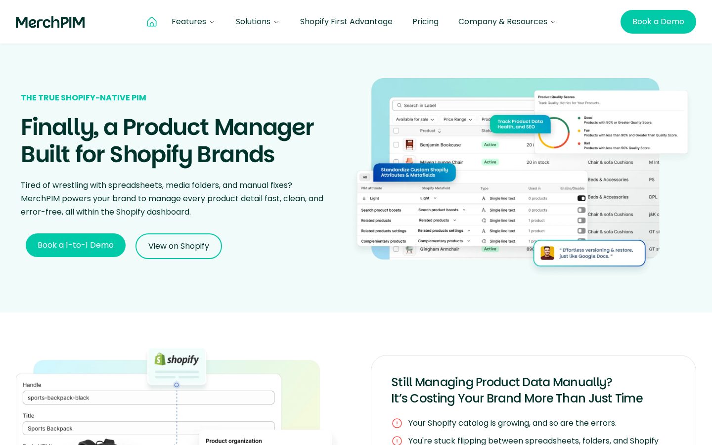 MerchPIM Homepage