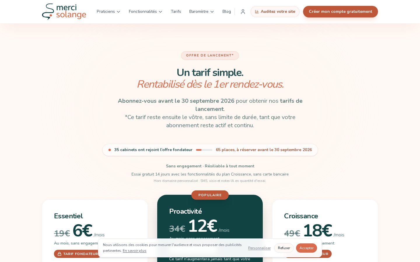 Merci Solange Pricing