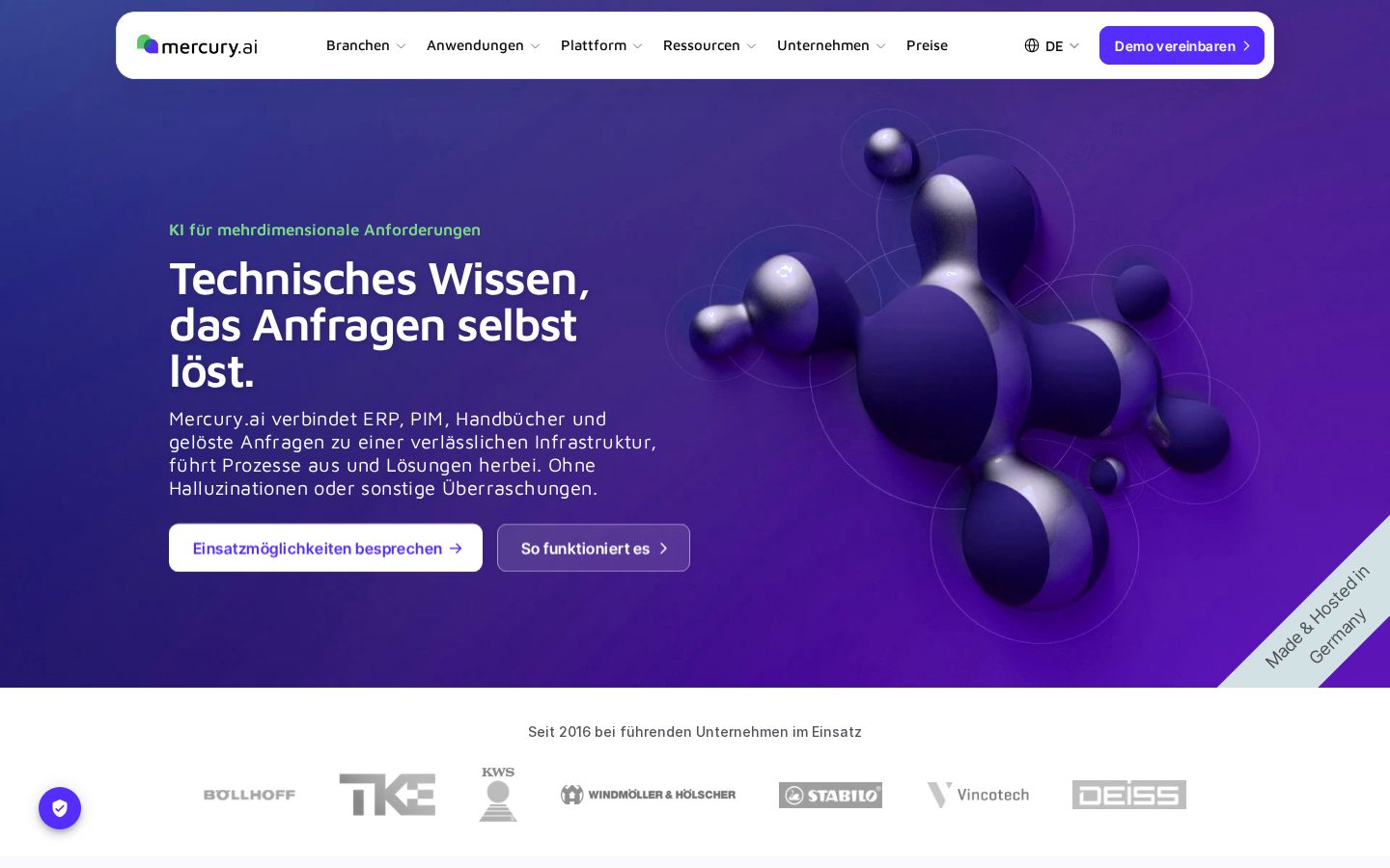 Mercury.ai Homepage