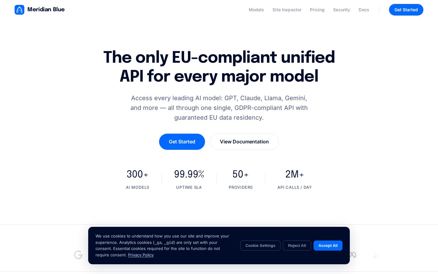 Meridian Blue Homepage