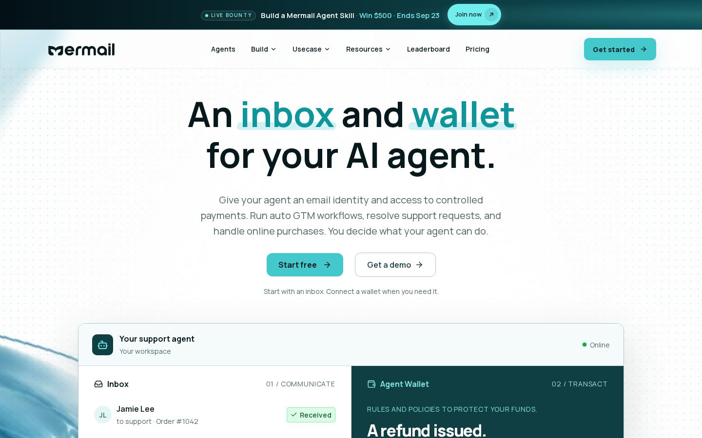 Mermail Homepage