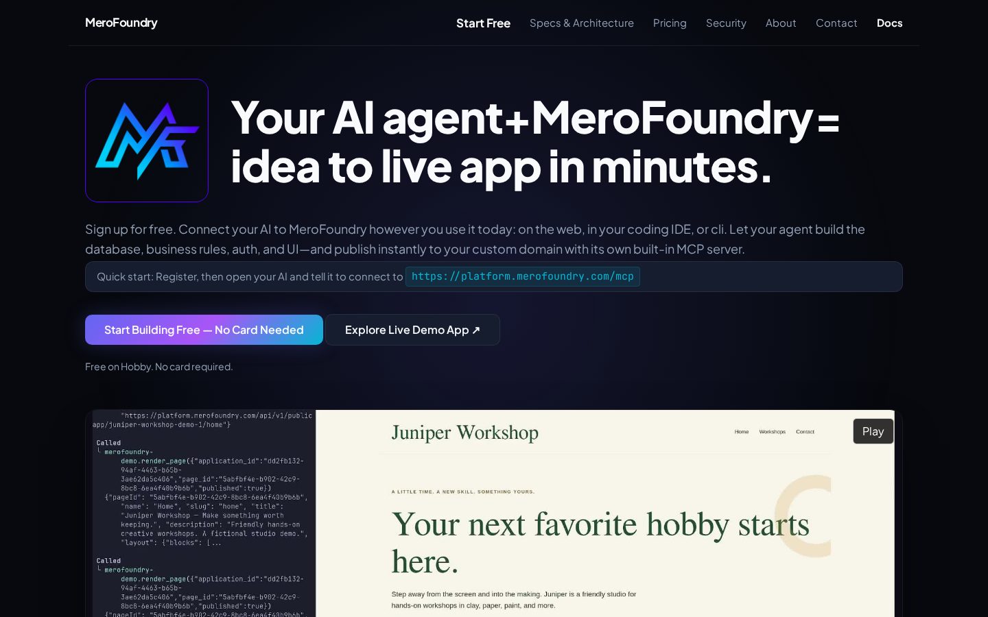 MeroFoundry Homepage