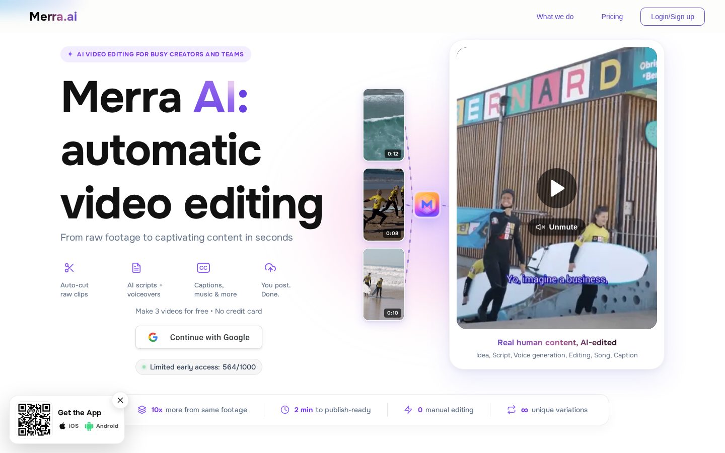 Merra.ai Homepage