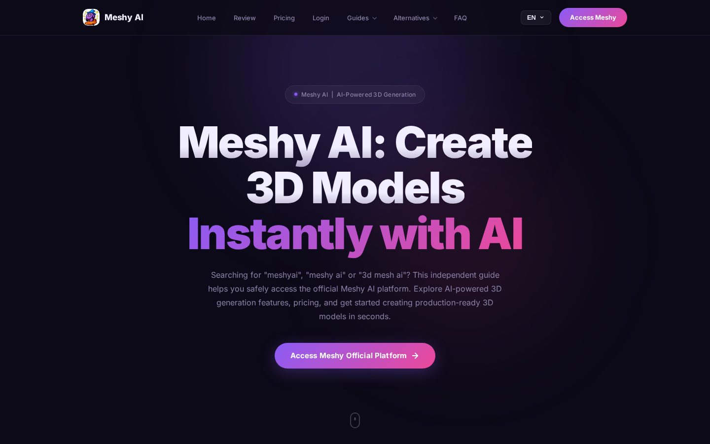 Meshiai.com Homepage
