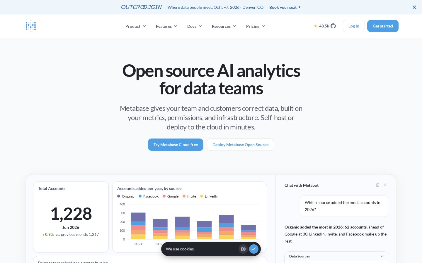 Metabase Data Studio Homepage