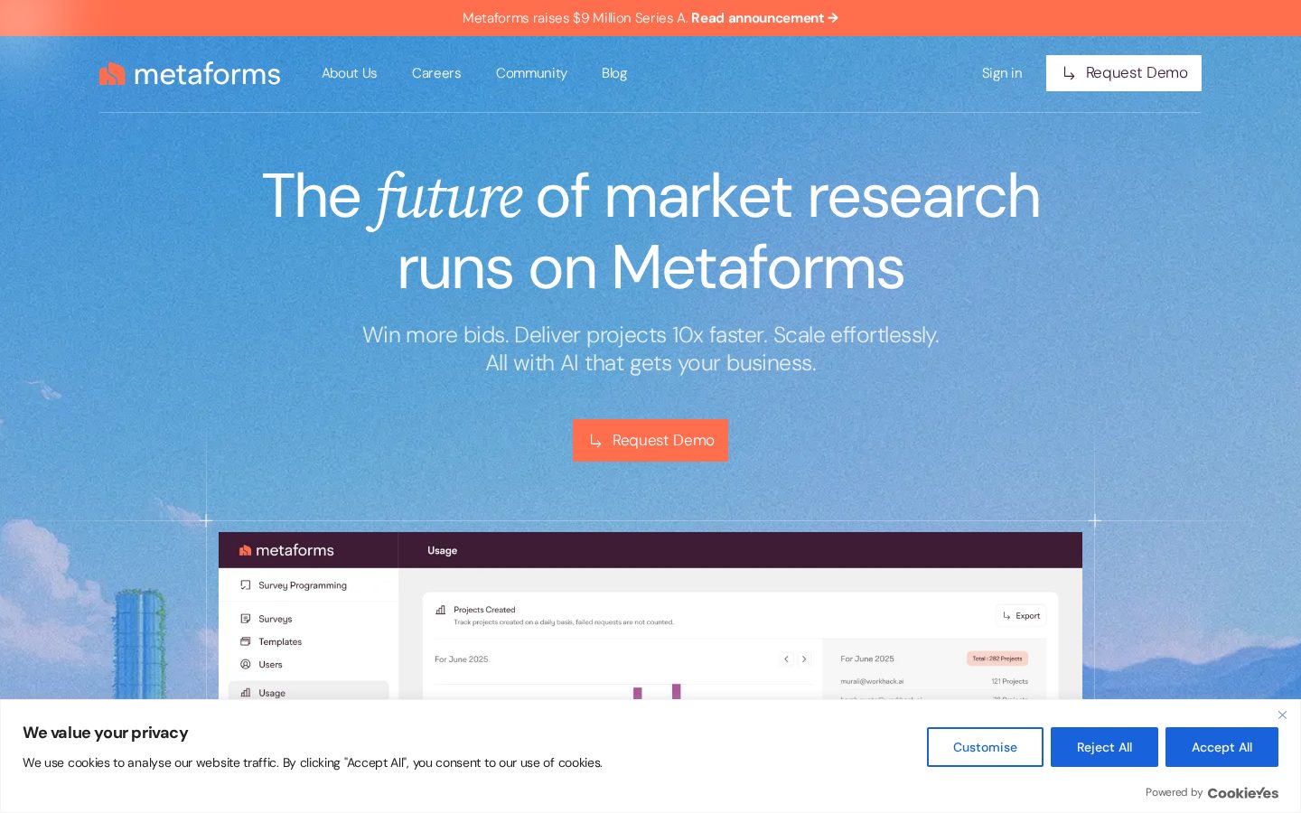 Metaforms Homepage