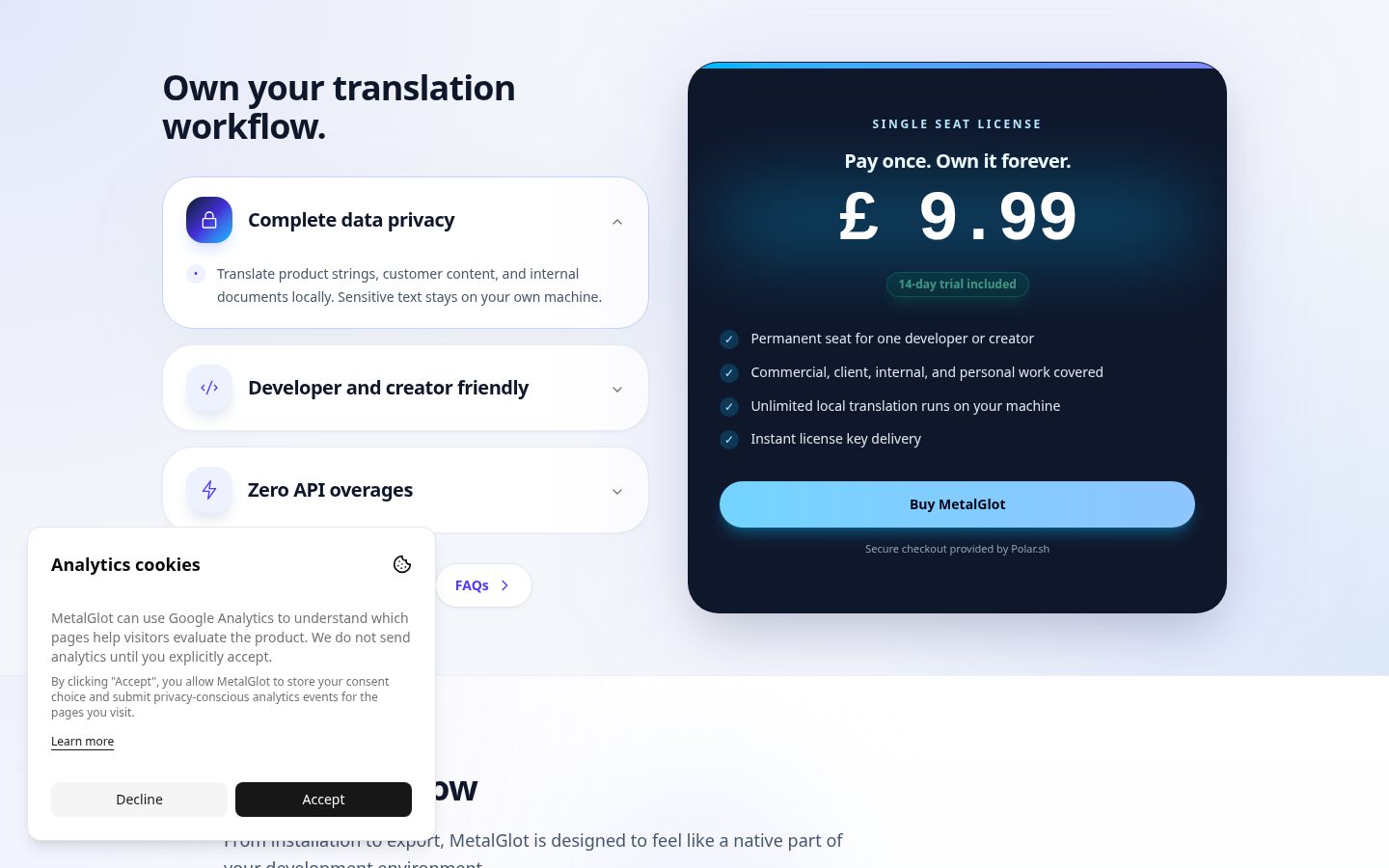 MetalGlot Pricing