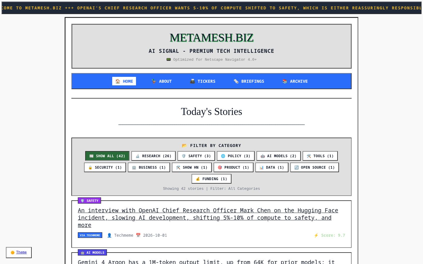 Metamesh.biz Homepage