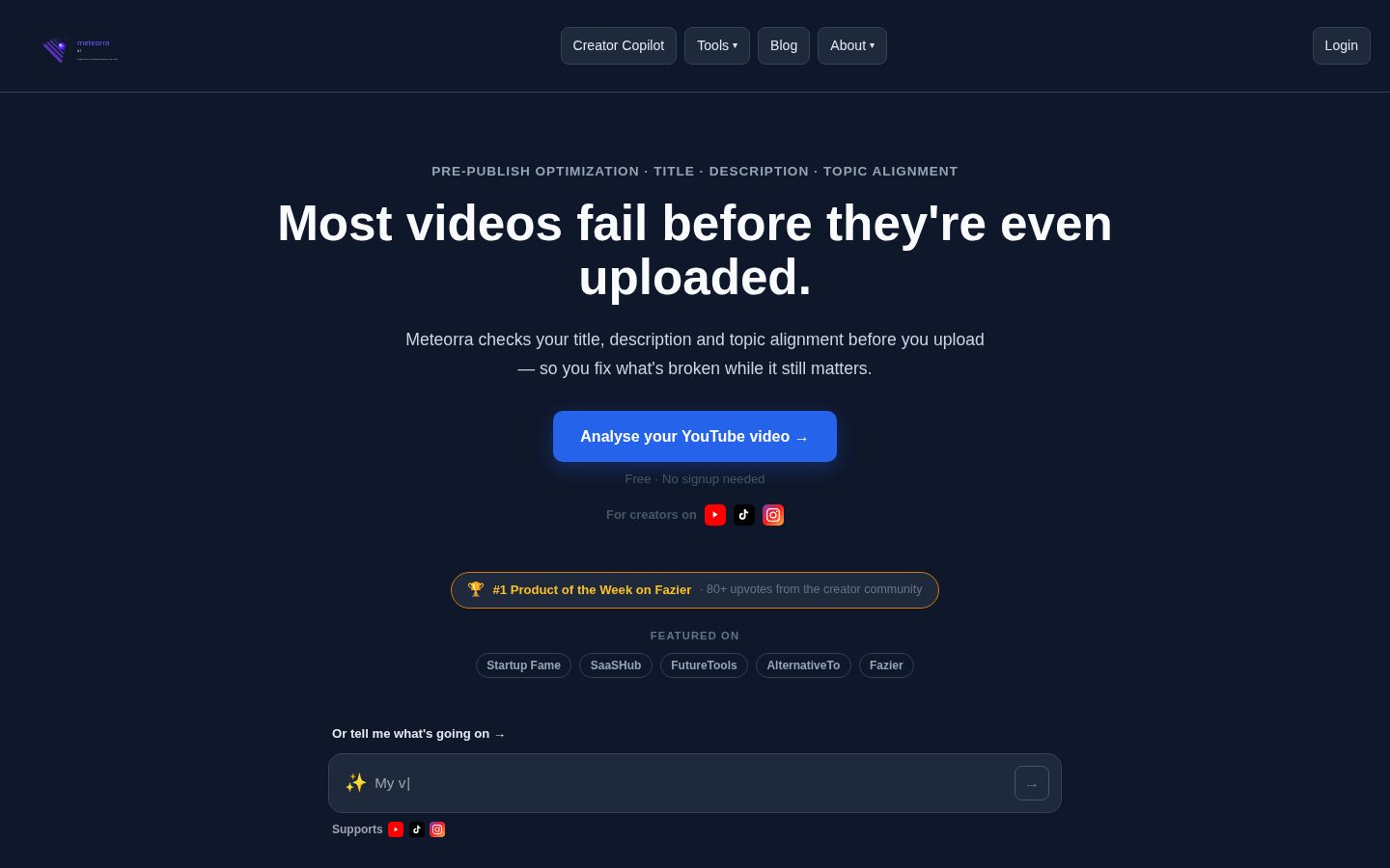 Meteorra AI Homepage