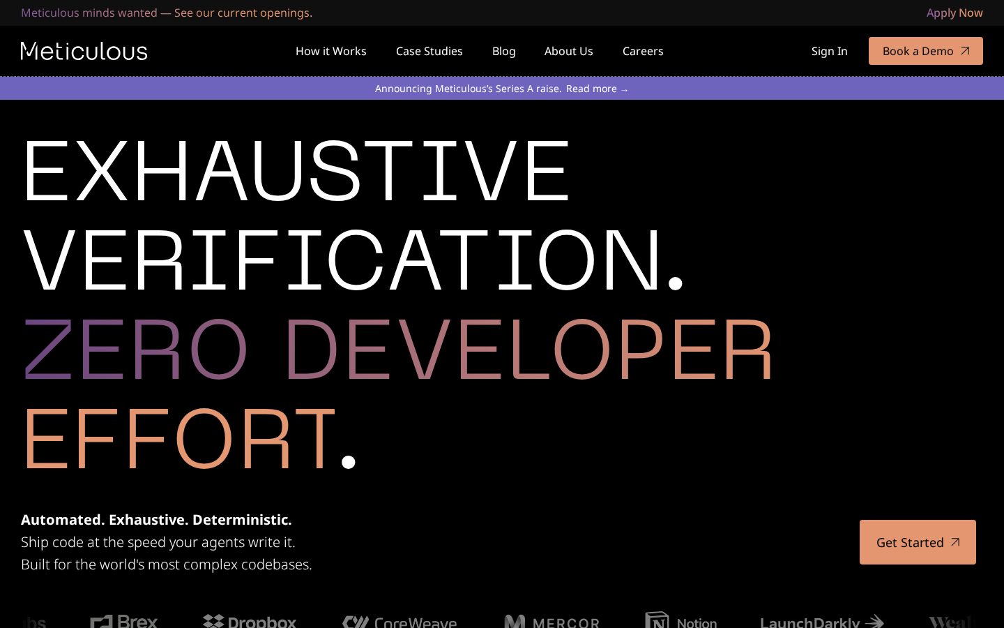 Meticulous AI Homepage