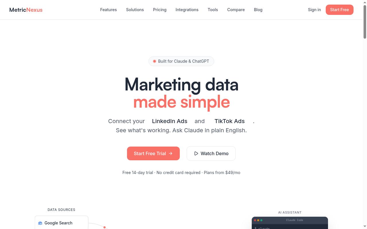 Metric Nexus Homepage