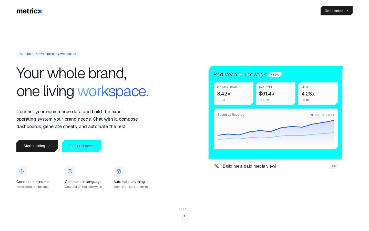 metricx Homepage