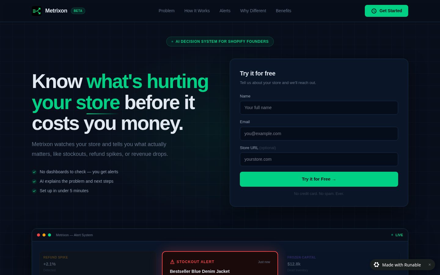Metrixon Homepage