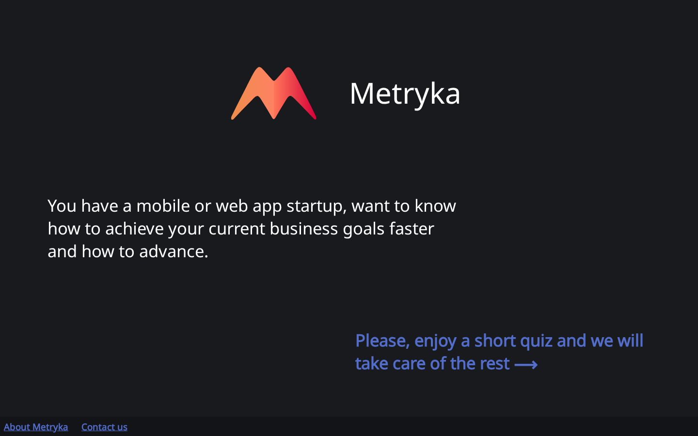 Metryka Homepage