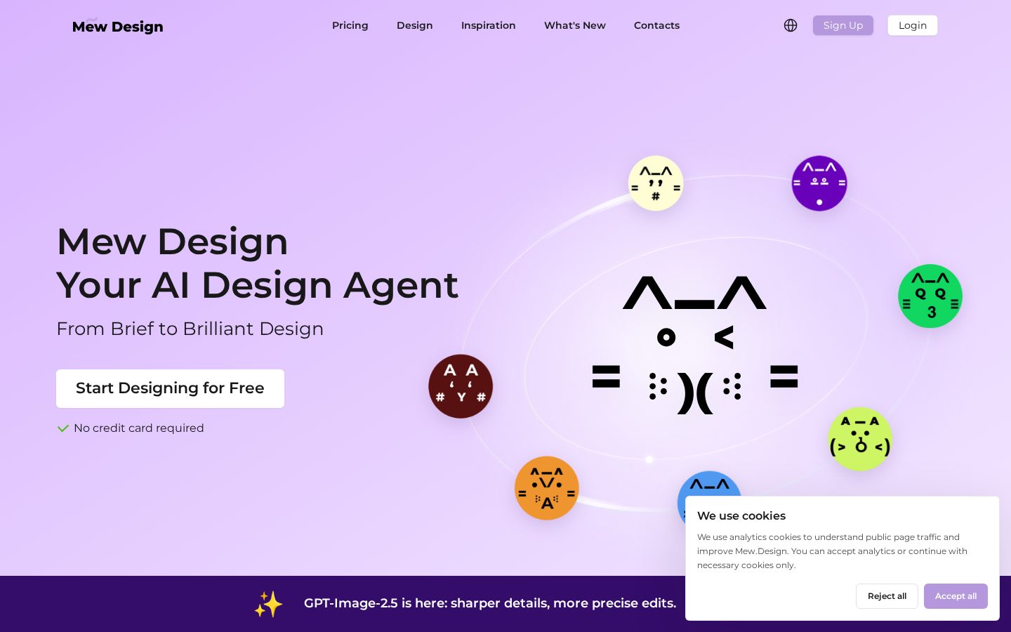 Mew Design Homepage